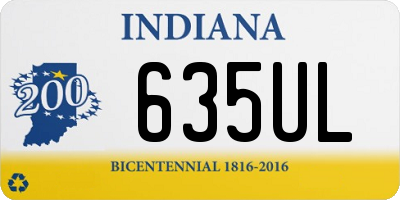 IN license plate 635UL