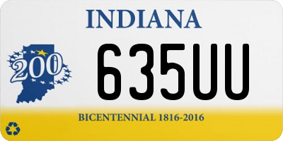 IN license plate 635UU