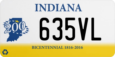 IN license plate 635VL