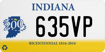 IN license plate 635VP