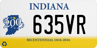 IN license plate 635VR