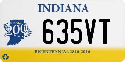 IN license plate 635VT