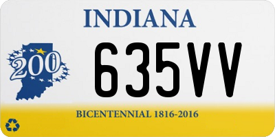 IN license plate 635VV