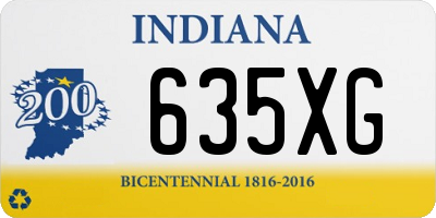 IN license plate 635XG