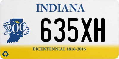 IN license plate 635XH