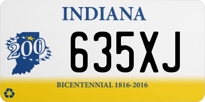 IN license plate 635XJ