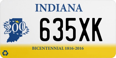 IN license plate 635XK