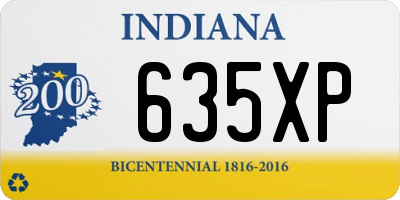 IN license plate 635XP