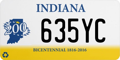 IN license plate 635YC