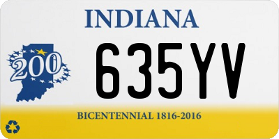 IN license plate 635YV