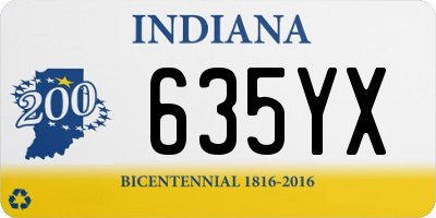 IN license plate 635YX