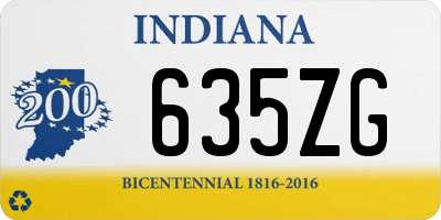 IN license plate 635ZG