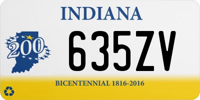 IN license plate 635ZV