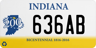 IN license plate 636AB