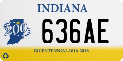 IN license plate 636AE