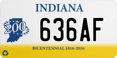IN license plate 636AF
