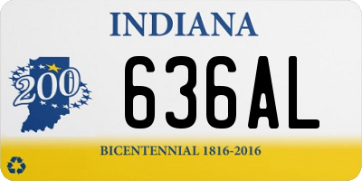 IN license plate 636AL