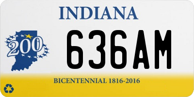 IN license plate 636AM
