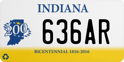 IN license plate 636AR