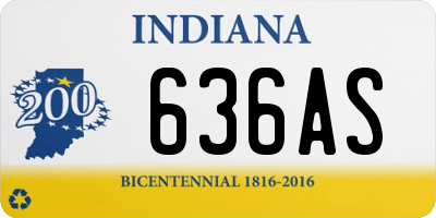 IN license plate 636AS