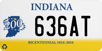 IN license plate 636AT