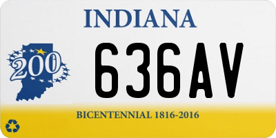 IN license plate 636AV