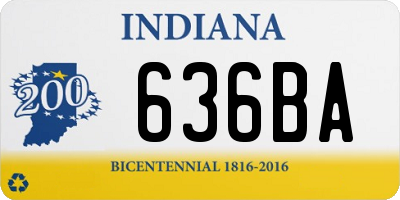 IN license plate 636BA