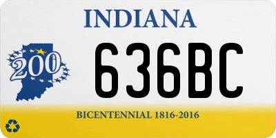 IN license plate 636BC