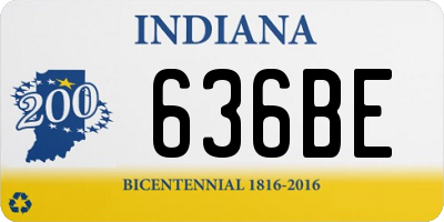 IN license plate 636BE