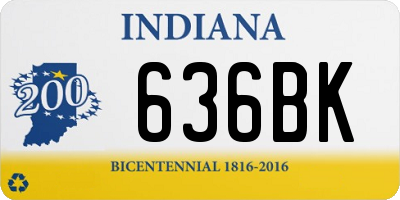 IN license plate 636BK