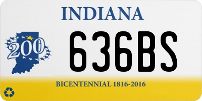 IN license plate 636BS