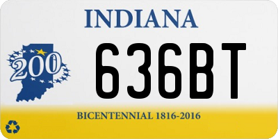 IN license plate 636BT