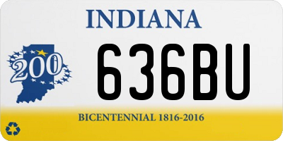 IN license plate 636BU