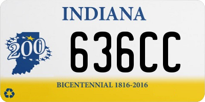 IN license plate 636CC