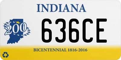 IN license plate 636CE