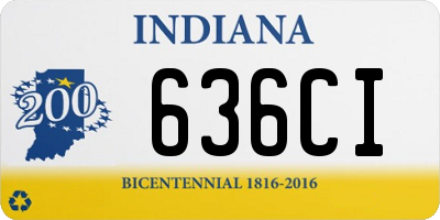 IN license plate 636CI