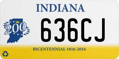 IN license plate 636CJ
