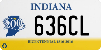 IN license plate 636CL