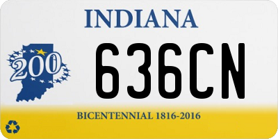 IN license plate 636CN