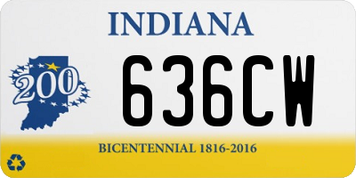 IN license plate 636CW