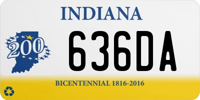 IN license plate 636DA