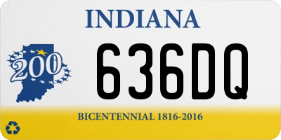 IN license plate 636DQ