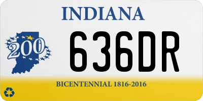 IN license plate 636DR