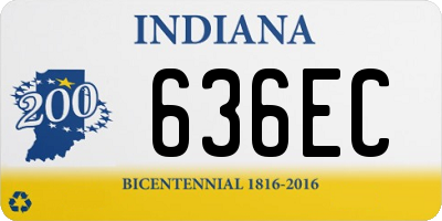 IN license plate 636EC