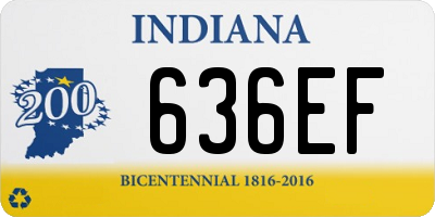 IN license plate 636EF