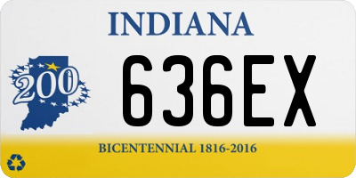 IN license plate 636EX