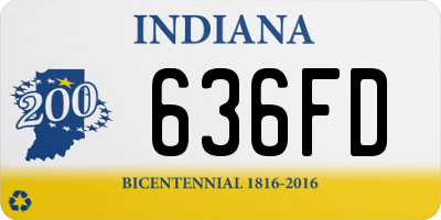 IN license plate 636FD