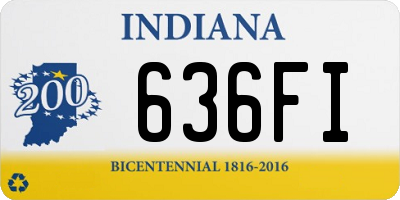 IN license plate 636FI