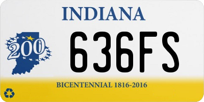 IN license plate 636FS