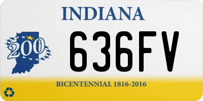 IN license plate 636FV